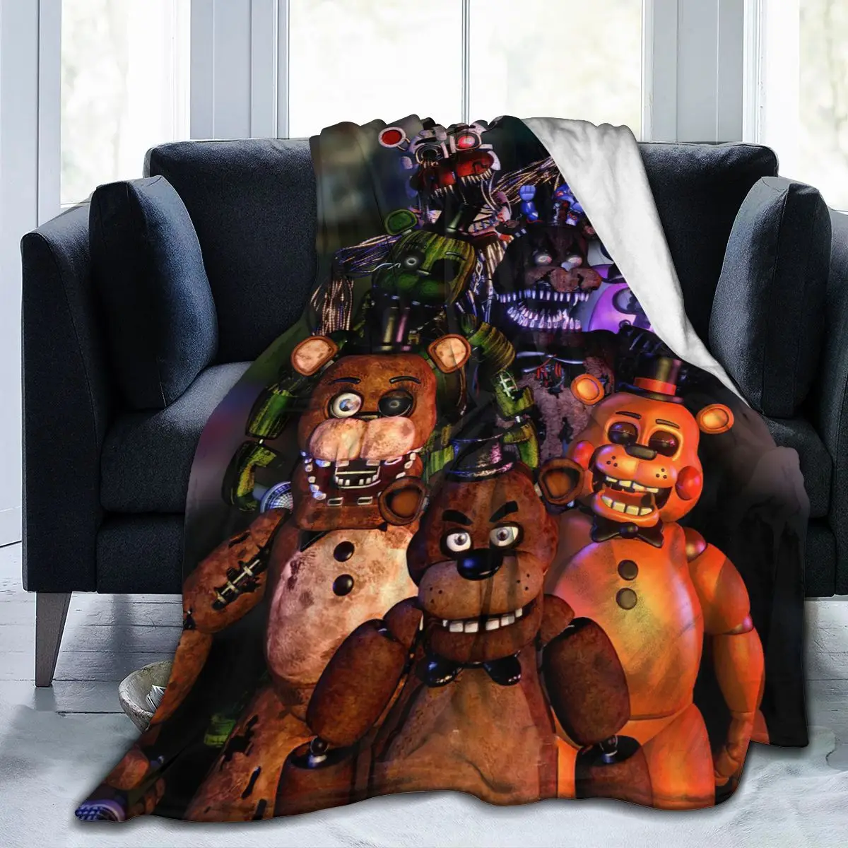 

3D-Printed Decke Fünf Nächte im Freddy Flanell Decke Bett Werfen Weiche Cartoon Gedruckt Bettdecke Bettdecke Sofa Geschenk