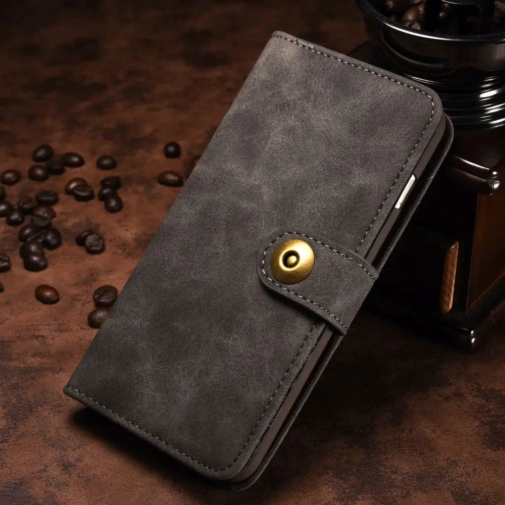 L-FADNUT Partition Flip Wallet Case For iPhone X Xr Xs Max Leather Capa 5 5S SE 6 6S 7 8 Plus 360 Protective Segment Cover | Мобильные