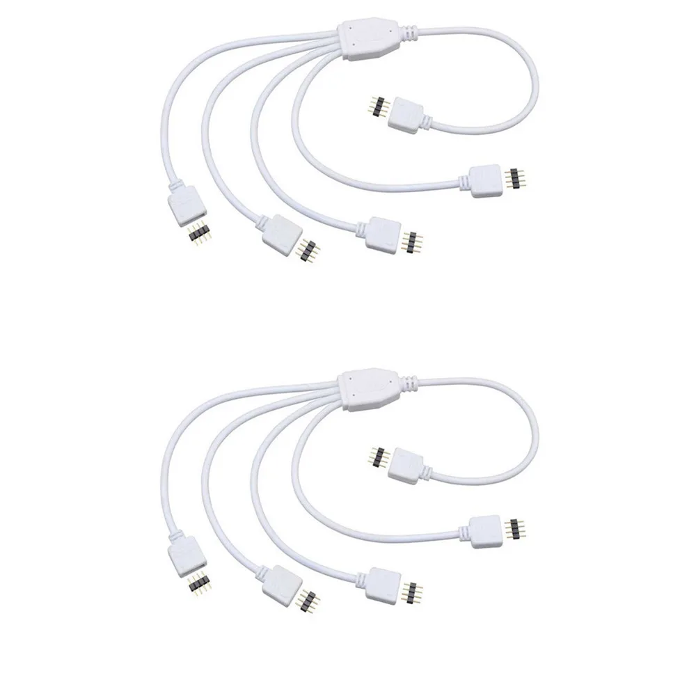

4 Pin RGB Connector Cable 1 to 2 3 4 Female to Female Splitter Connector Extension Cable for 3528 5050 RGB LED Strip Light