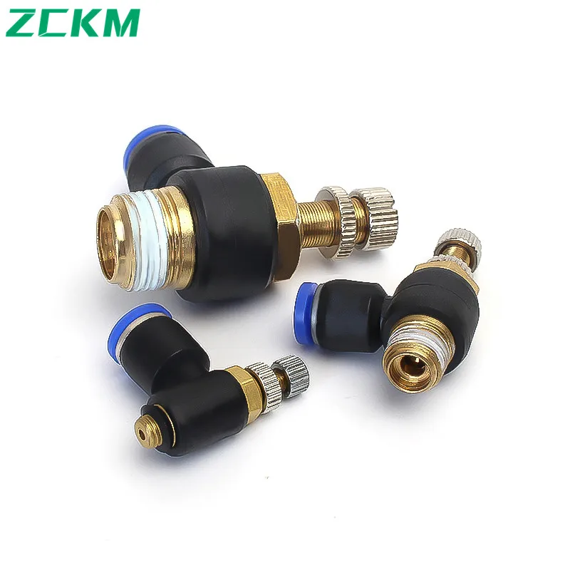 

ZKCM Pneumatic Quick Connector SL 4 6 8 10 Mm Air Speed Regulating Valve Accelerator Valve Pneumatic Tools