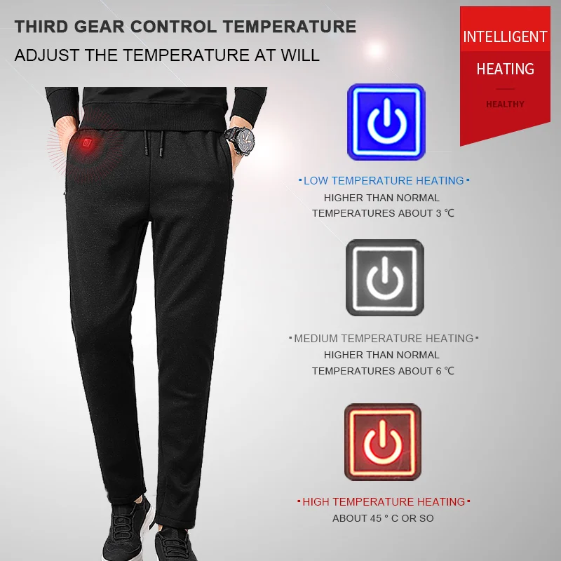 Мужские и женские зимние уличные походные брюки с подогревом зарядкой от Usb