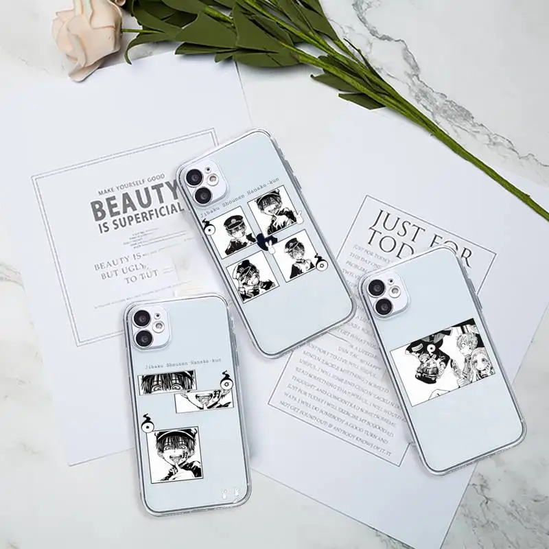 

Toilet Bound Hanako Kun Phone Case Transparent for iPhone 6 7 8 11 12 s mini pro X XS XR MAX Plus