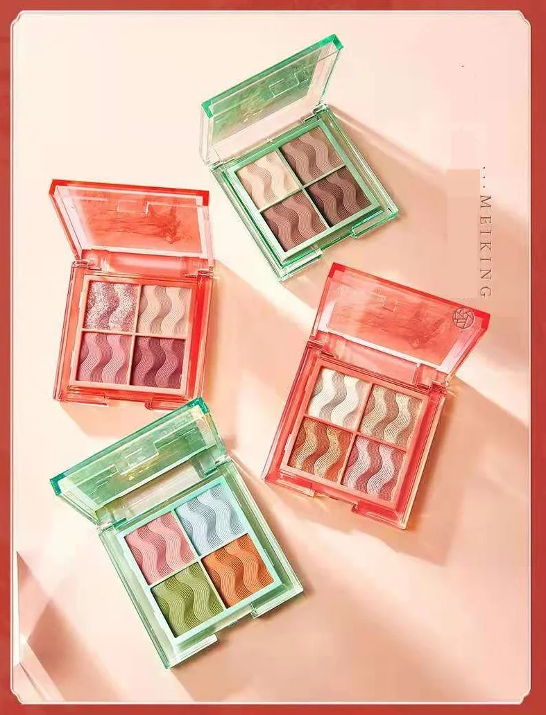 Тени для век поддон цветной синий фиолетовый зеленый розовый персиковый