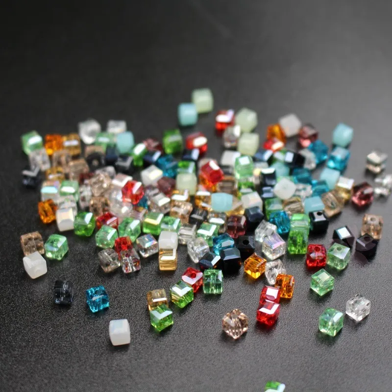 100 шт. бусины квадратной формы 4 мм 6 | Украшения и аксессуары