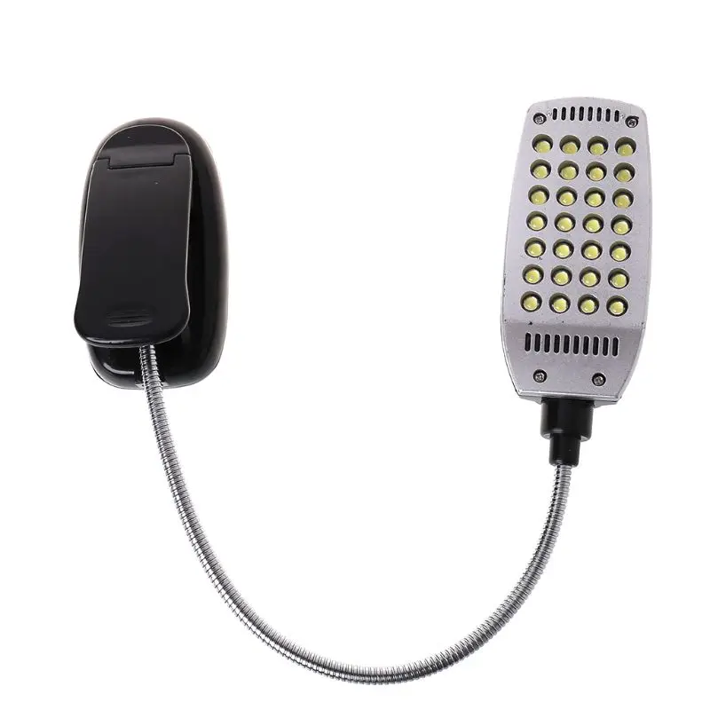 Flexible USB/Battery Powered Led Desk Lamp 28 LED Bulbs Reading Light Clip-on Bed Table | Лампы и освещение