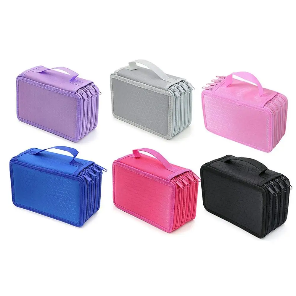 

Colorful Pencil Case Large Capacity Pencil Pouch Art Storage Pen Curtain 72 Color Pencil Bags School Office Stationary Supplies