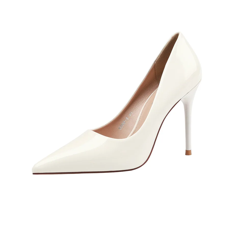 

Korean fashion high heel shoes net Red pointed shallow Fairy style women's single shoes thin heel Sexy Professional