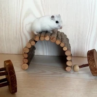 wooden bridge hanging toys hamster flexible small animal house accessories for hamster mice rodents cavia porcellus climbing toy