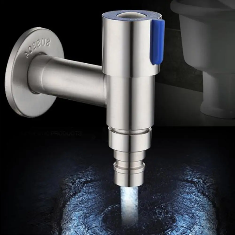 

304 Stainless Steel T-word Shaped Washing Machine Water Faucet Hot Modern Garden Fast Open Faucet/ Wall Mounted Taps