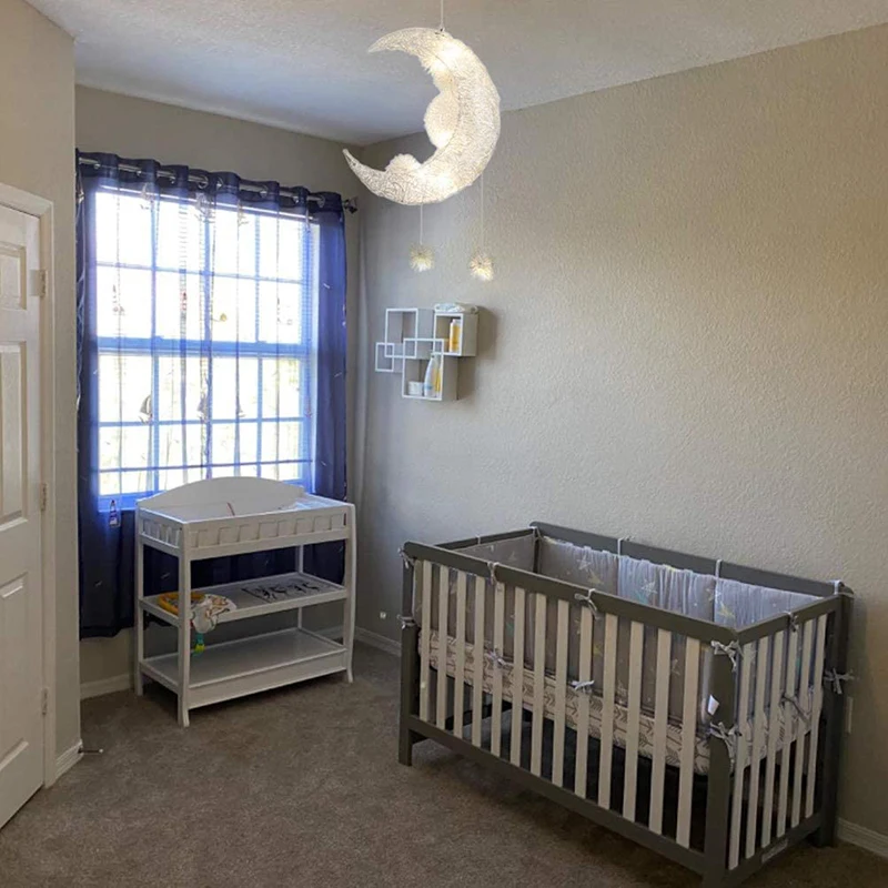 Светодиодный подвесной светильник в виде Луны Потолочная люстра для спальни