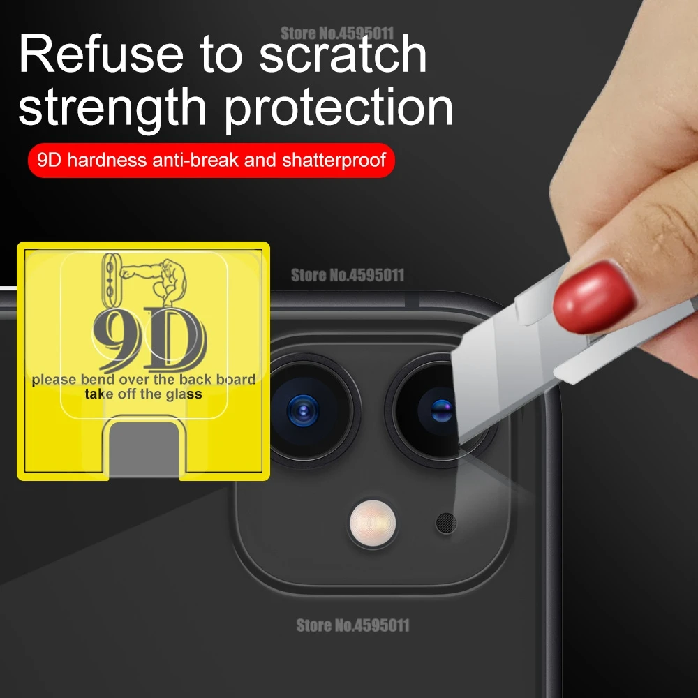 2 шт. 9D заднего экрана объектива камеры для iPhone 11 защита из закаленного стекла