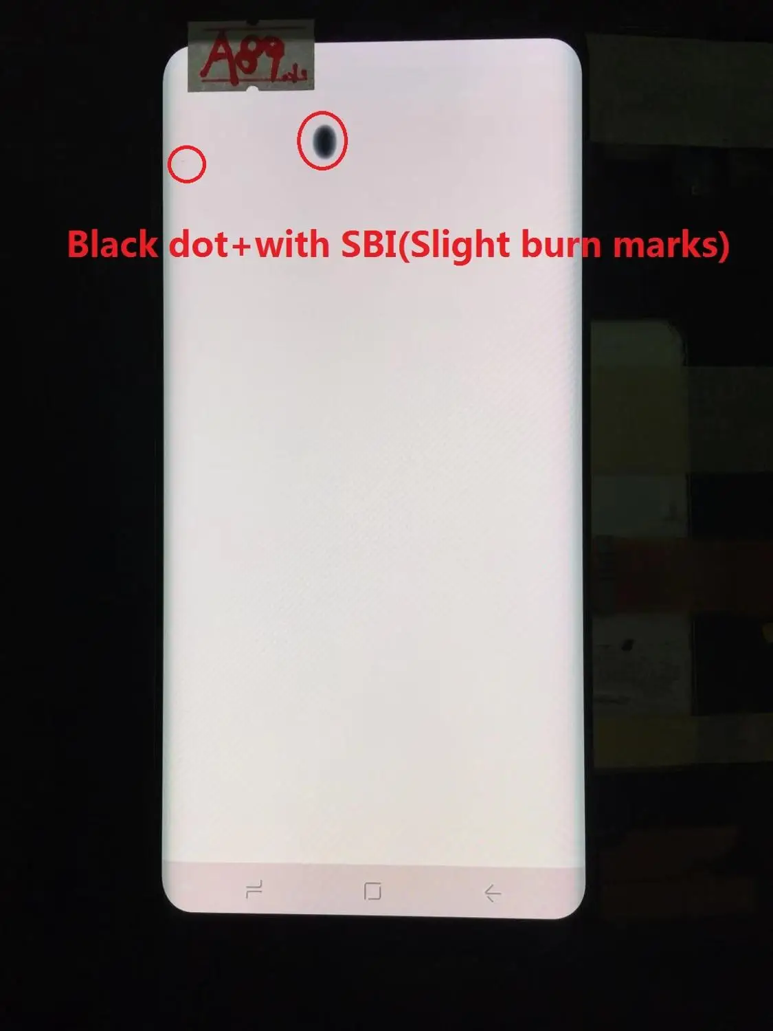 NO.A89 With SBI ORIGINAL AMOLED LCD for SAMSUNG Galaxy Display S8+ Plus G955U G955F Touch Screen Digitizer With Black Dot - Цвет: NO.A89 With SBI
