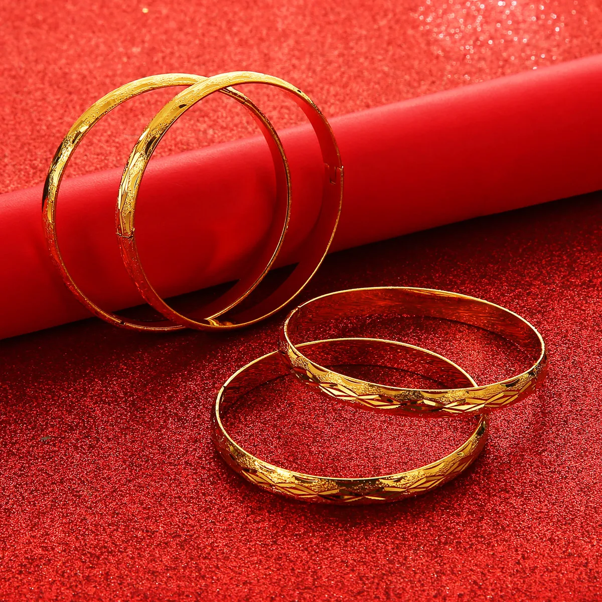 Золотые браслеты для женщин Свадебные ювелирные изделия из Дубая невесты