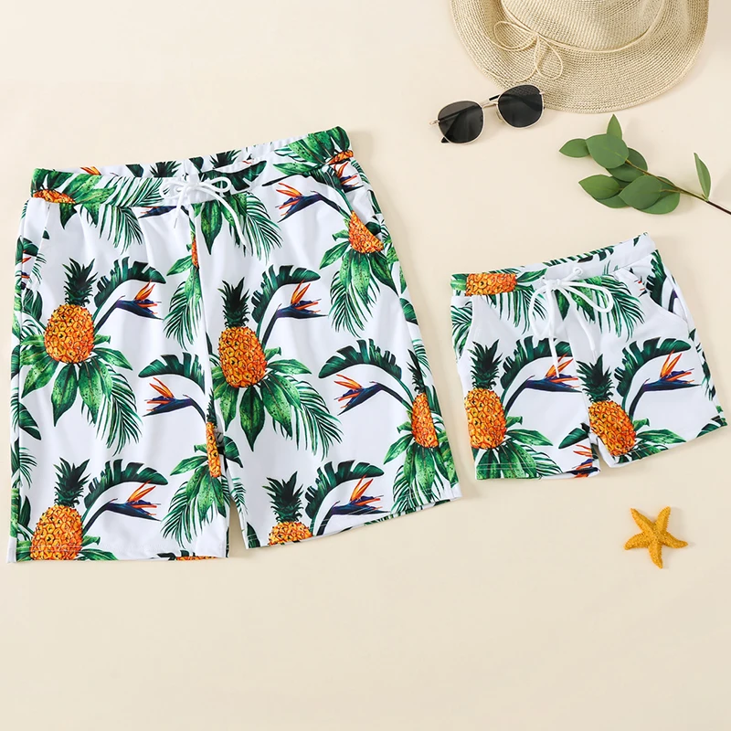 Летняя семейная одежда для плавания пляжные купальники мамы и дочки папы