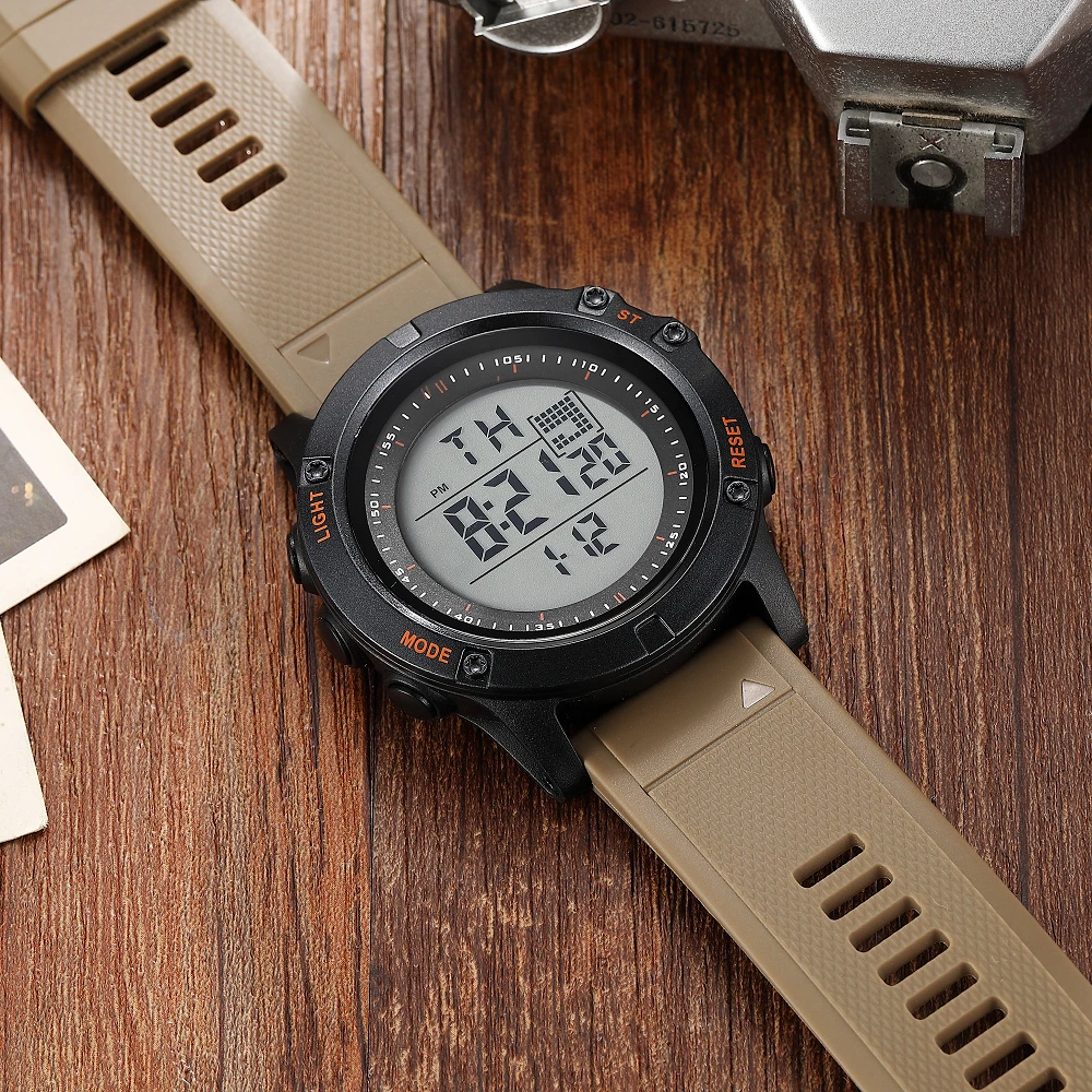 2019 Ohsen цифровой бренд lcd красные мужские часы для мальчиков reloj hombre 50M Dive хаки