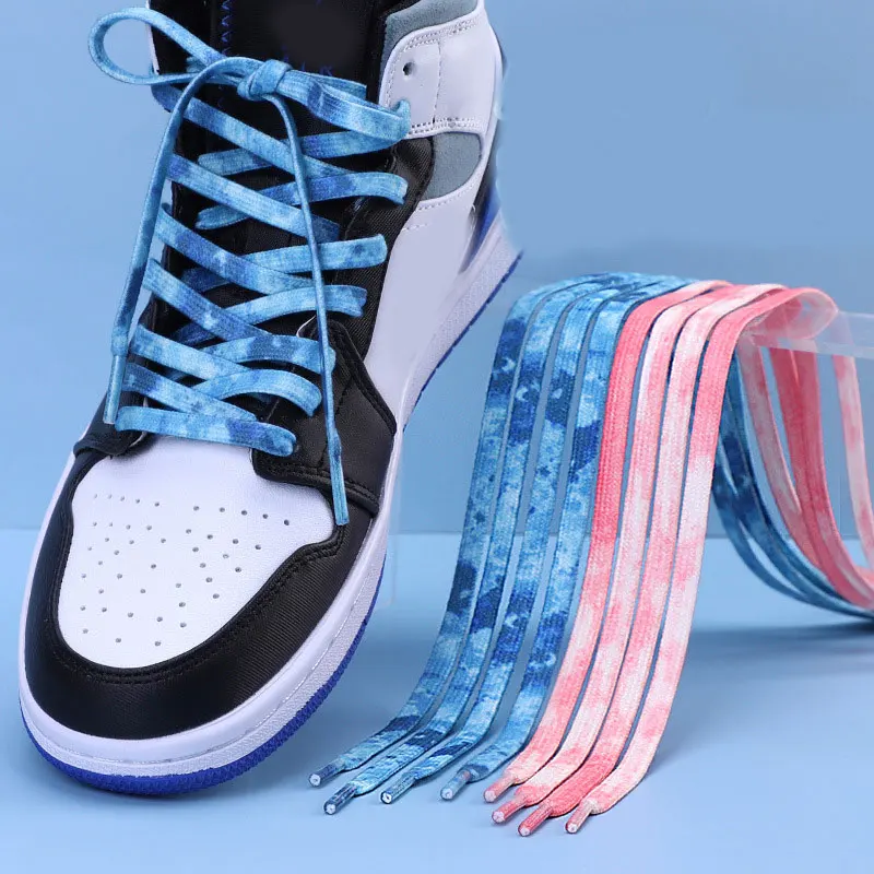 

1Pair Fashion Tie Dye Colorful Shoelaces Candy Gradient Boot Shoelace Canvas Sneaker Shoe Laces Rainbow Strings 120/140/160CM