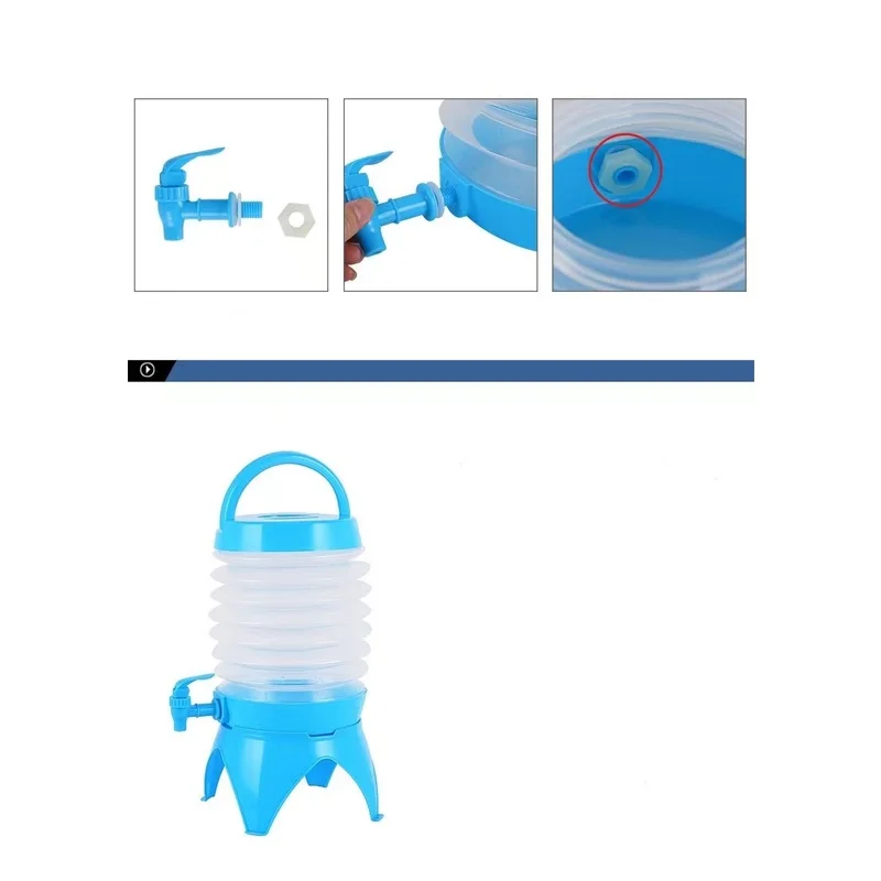 

Water Container Foldable Bag Bottle Carrier Soft Flask Tank with Tap Flask Camping Car Supplies For Outdoor Picnic Recreation