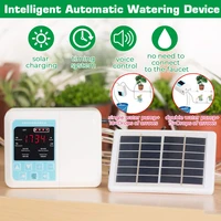 12 double pump intelligent garden automatic watering device solar energy charging potted plant drip irrigation timer system