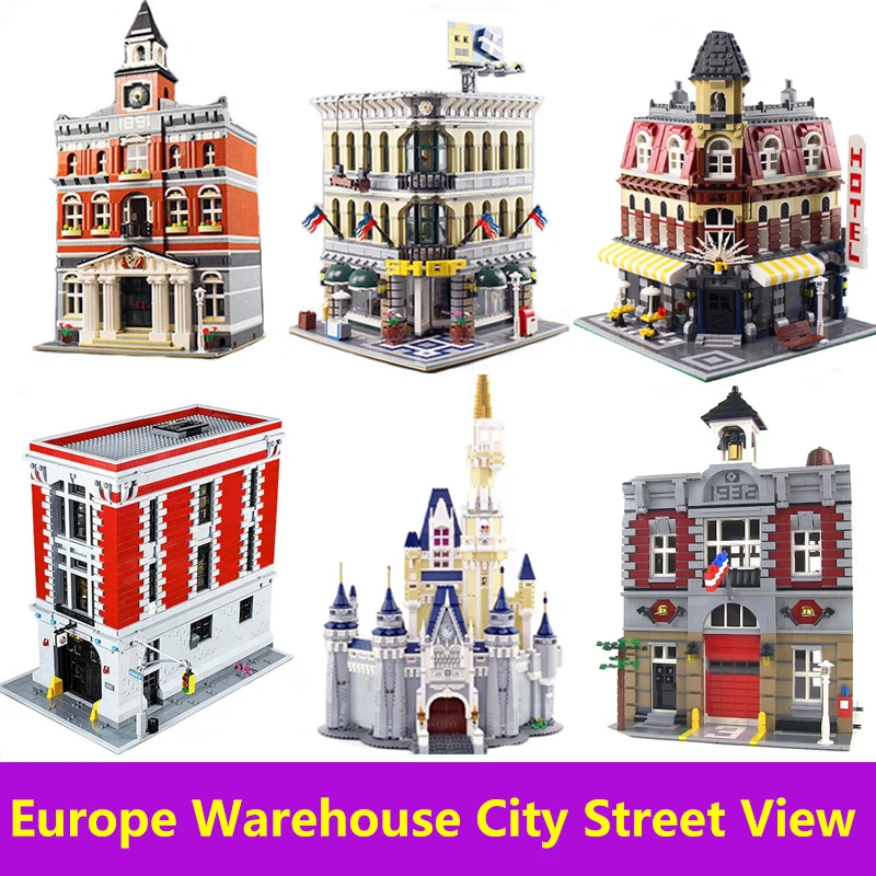 Lepinblocks City Street View Creator Expert House строительные блоки набор кино архитектура замок игрушки для детей King Bricks