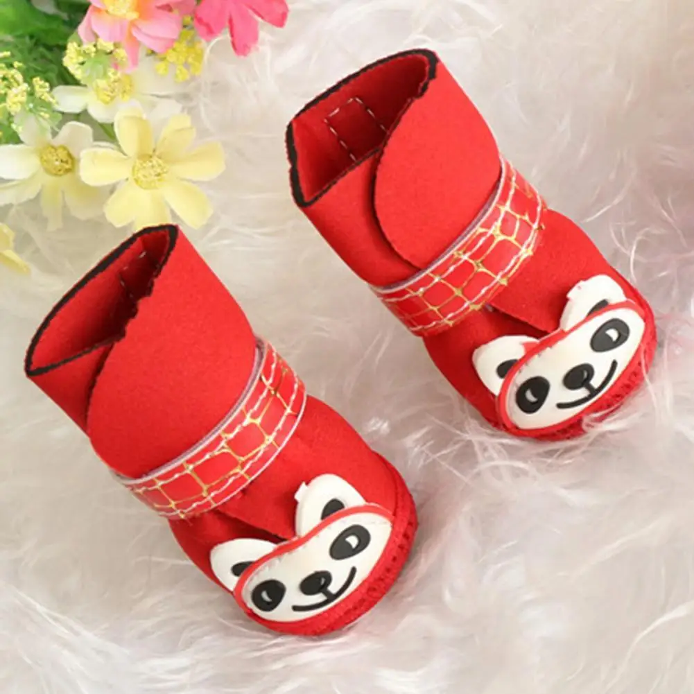 

Non-slip Rubber Anti-slip Pet Dog Cartoon Snow Boots Decor for Daily Wear
