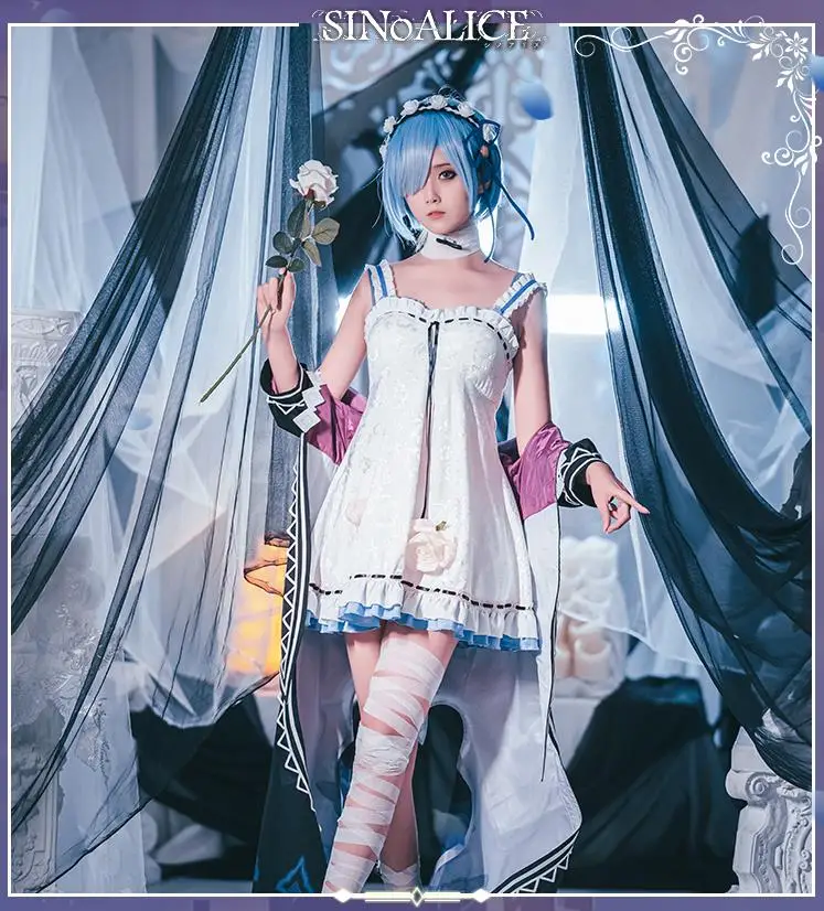 

SINoALICE and Re:Life in a different world from zero Rem ram Cosplay Costume dress female women halloween