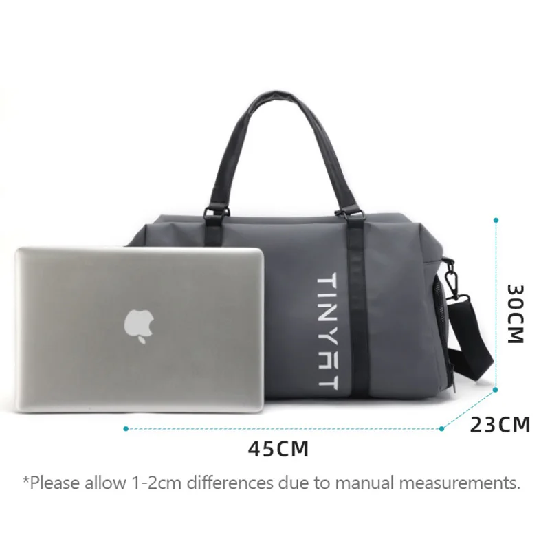 Portable Gym Bags Men Fitness Training Traveling Handbag PU Leather Luggage Waterproof Shoes Compartment Bags sac de sport XA863