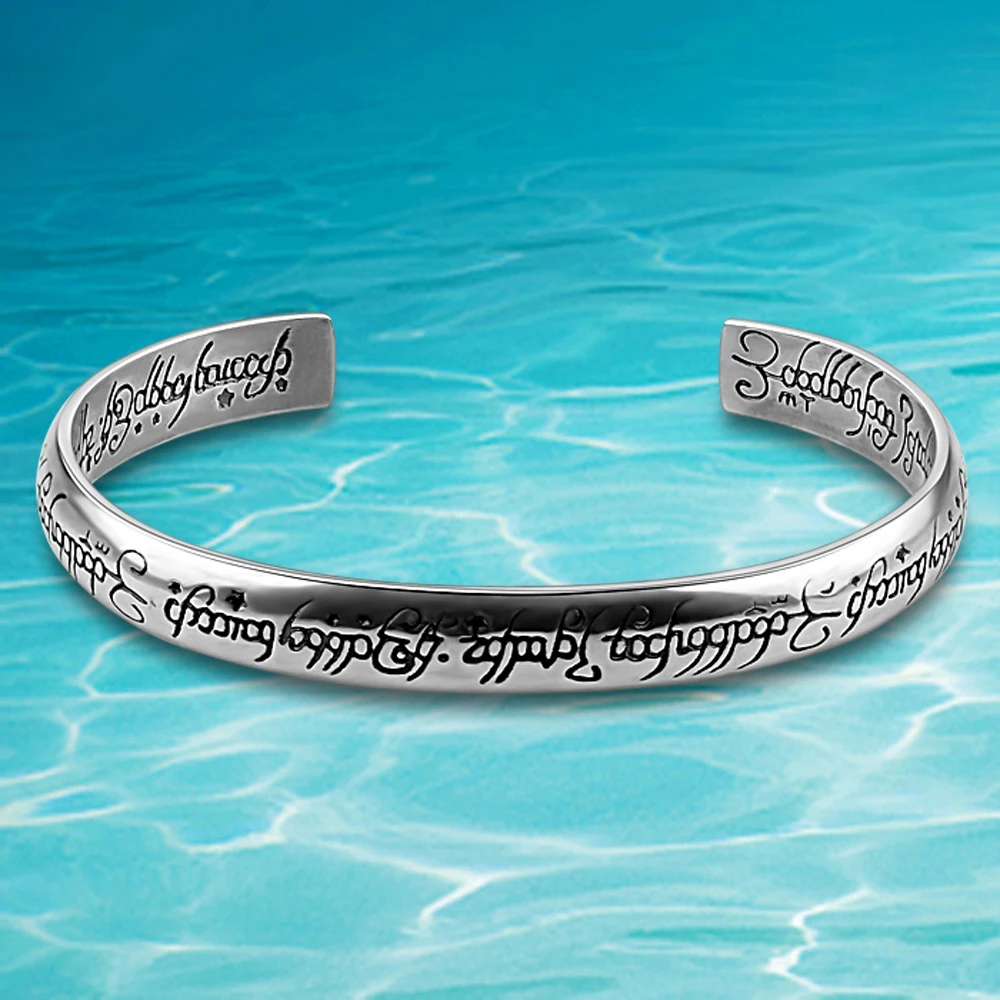 925 ювелирные изделия серебряный браслет настоящая Серебряная надпись античный