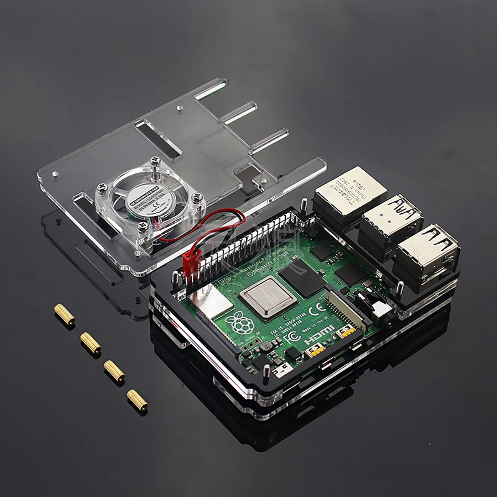 Kaufen ITINIT R118 Raspberry Pi 4 Modell B Kit 2/4/8GB + 64GSD Karte + Wireless Gamepad + Fall + Kupfer Kühlkörper + Video Kabel