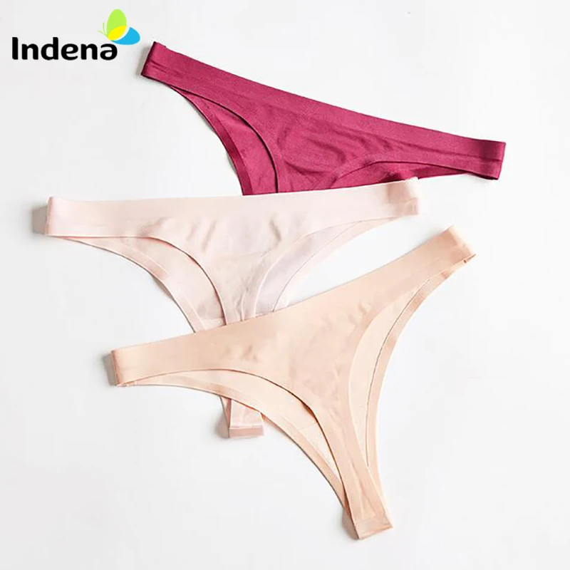 3 шт./комплект розовое нижнее белье 6 цветов однотонное бесшовное g стринги