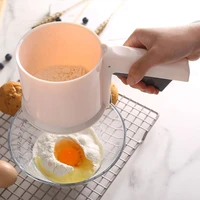funnel shape flour sifter fine mesh powder flour sieve icing sugar manual sieve cup home kitchen baking pastry tools