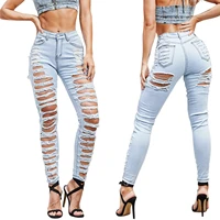 hot fashion selling hot selling jeans high waist solid color sexy slim fit speaker pants women jeans women