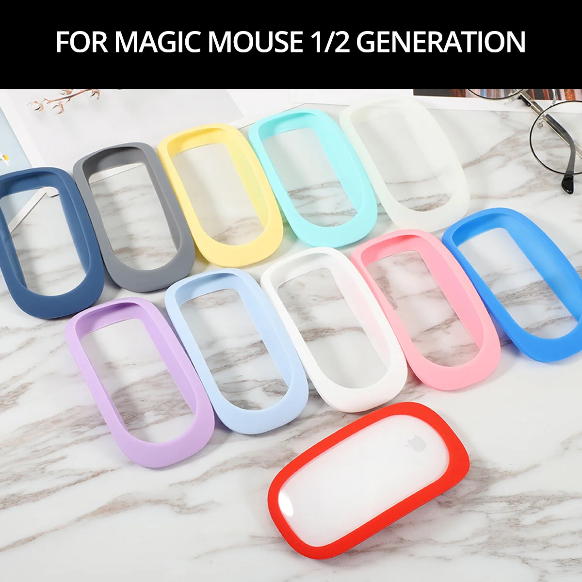 Силиконовый защитный чехол для мыши 1 2 милый кожаный Apple Magic Mouse поколения защиты