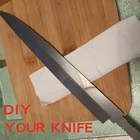 Универсальный нож из быстрорежущей стали, толщиной 2345 мм, для фруктов, заготовка из термообработанной стали HRC60 61 62DIY