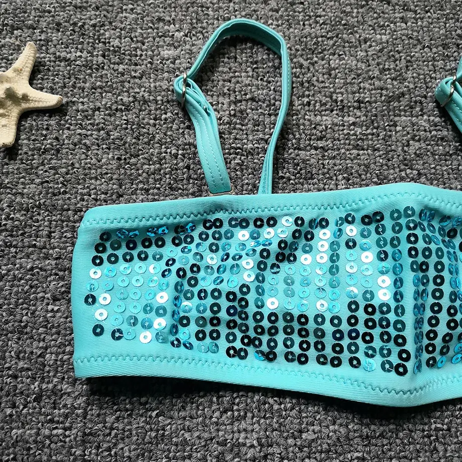 От 2 до 12 лет детский купальник для маленьких девочек комплект бикини с