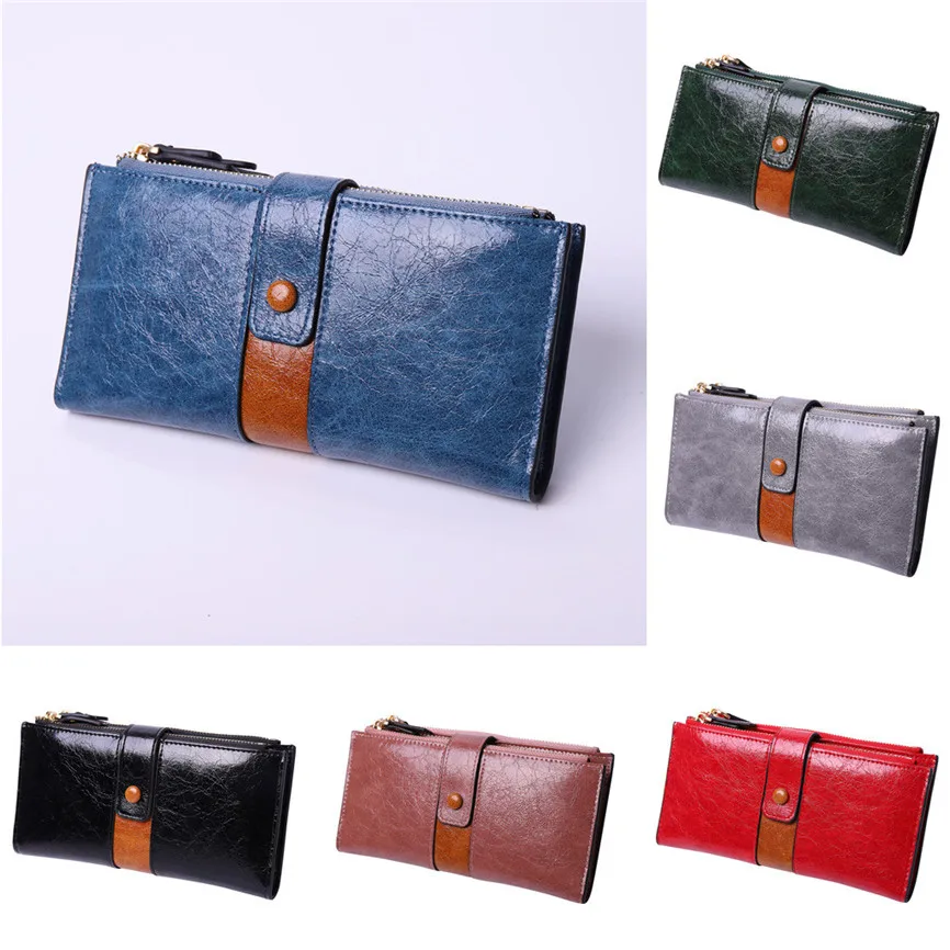 Женский кошелек с несколькими отделениями для карт роскошный винтажный ручной