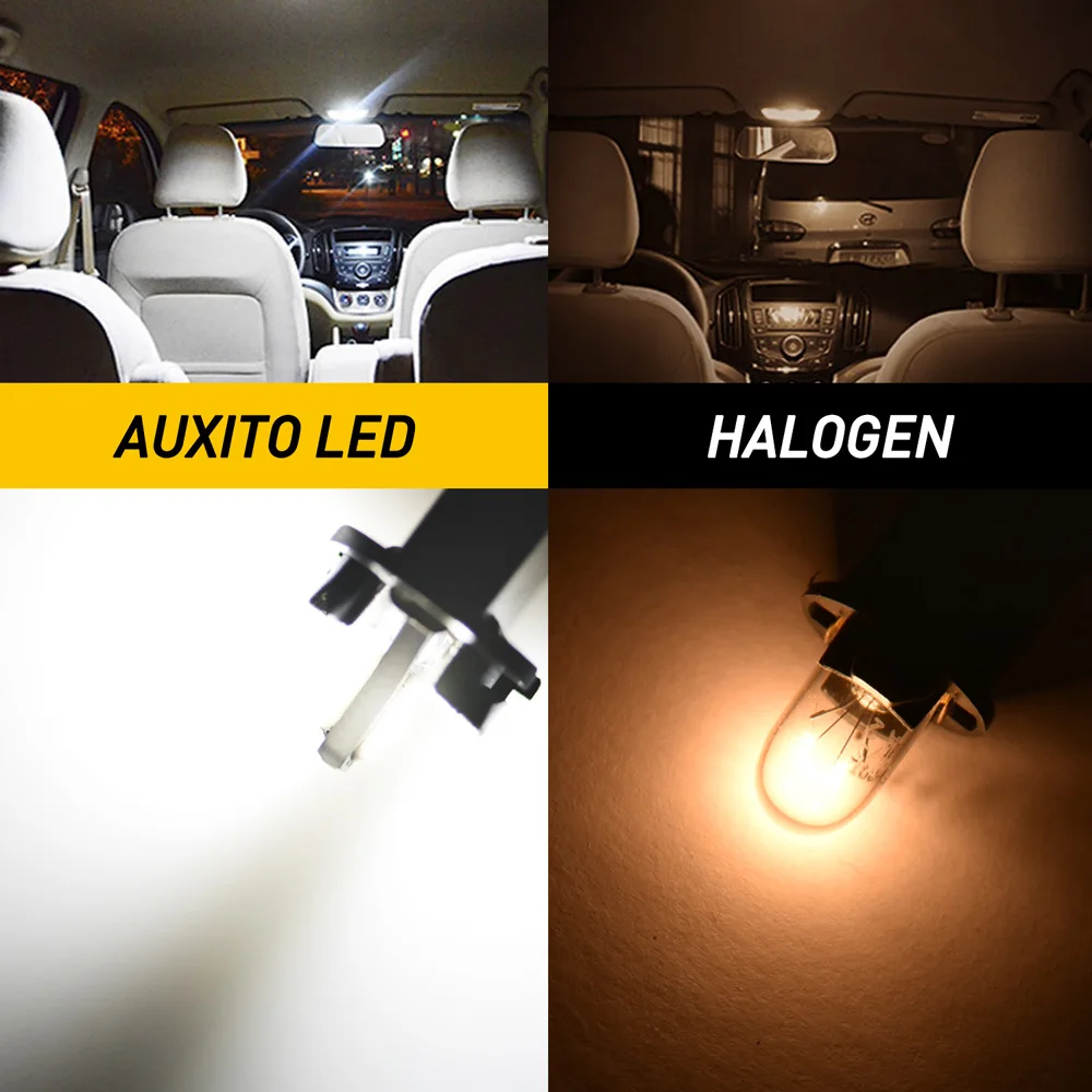 Светодиодная лампа AUXITO 10x T10 W5W Canbus для Ford Focus 2 3 Fiesta MK2 MK3 Mondeo MK4 Fusion Ranger Купольные