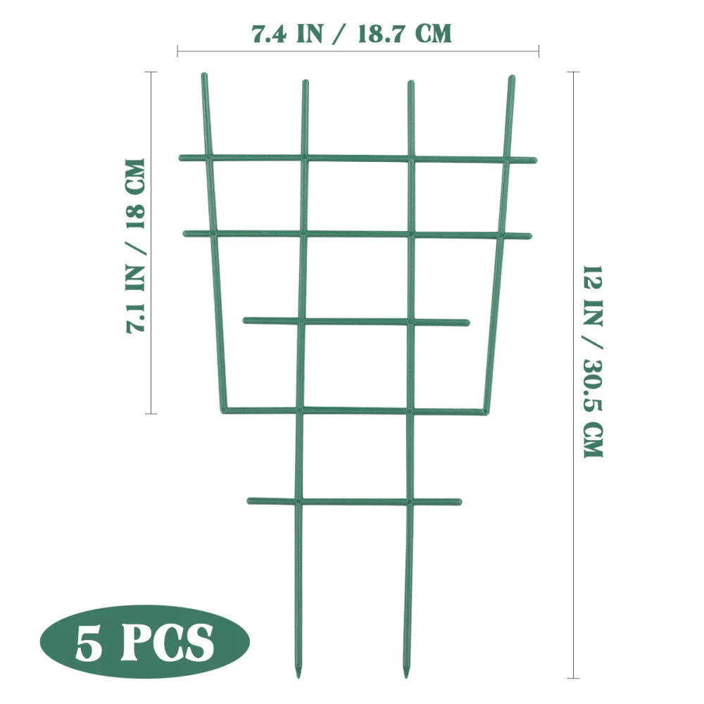 

DOITOOL 5 Pcs Garden Trellis Climbing Plants Support Cage Stand Extension Mesh for Flowers Gardening (Green)