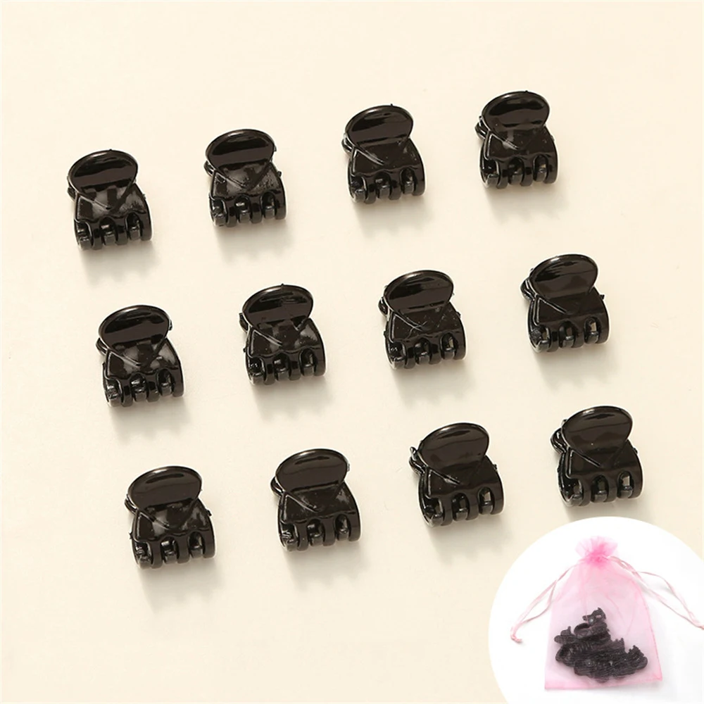 

12pcs Sweet Mini Plastic Claw Barrettes For Women Girls Hair Clips Hair Crab Clips Styling Make Up Tool Hair Accessories