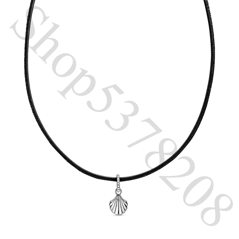 Женское ожерелье из серебра 925 пробы с подвеской ракушкой|Ожерелья| |