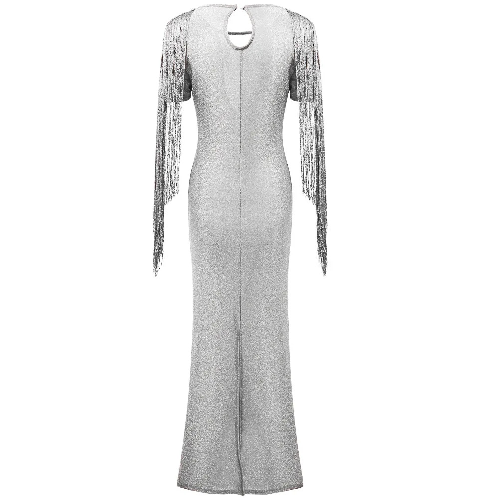 Adogirl из розового золота сверкающих лоскутное Ленточки платье для банкета