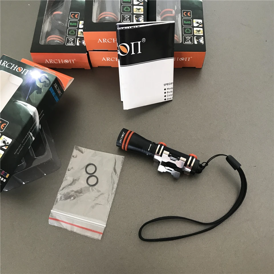 Светодиодный мини светильник Archon D1A с батареей AAA подводный фонарь на глубину 100