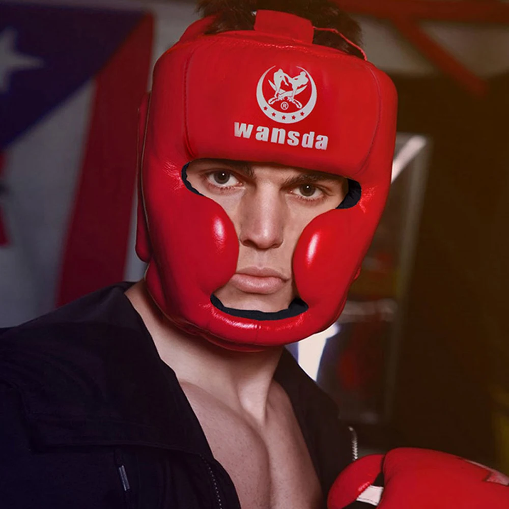 FDBRO кикбоксерский шлем для мужчин и женщин PU Каратэ Муай Тай Guantes De Boxeo Free Fight ММА