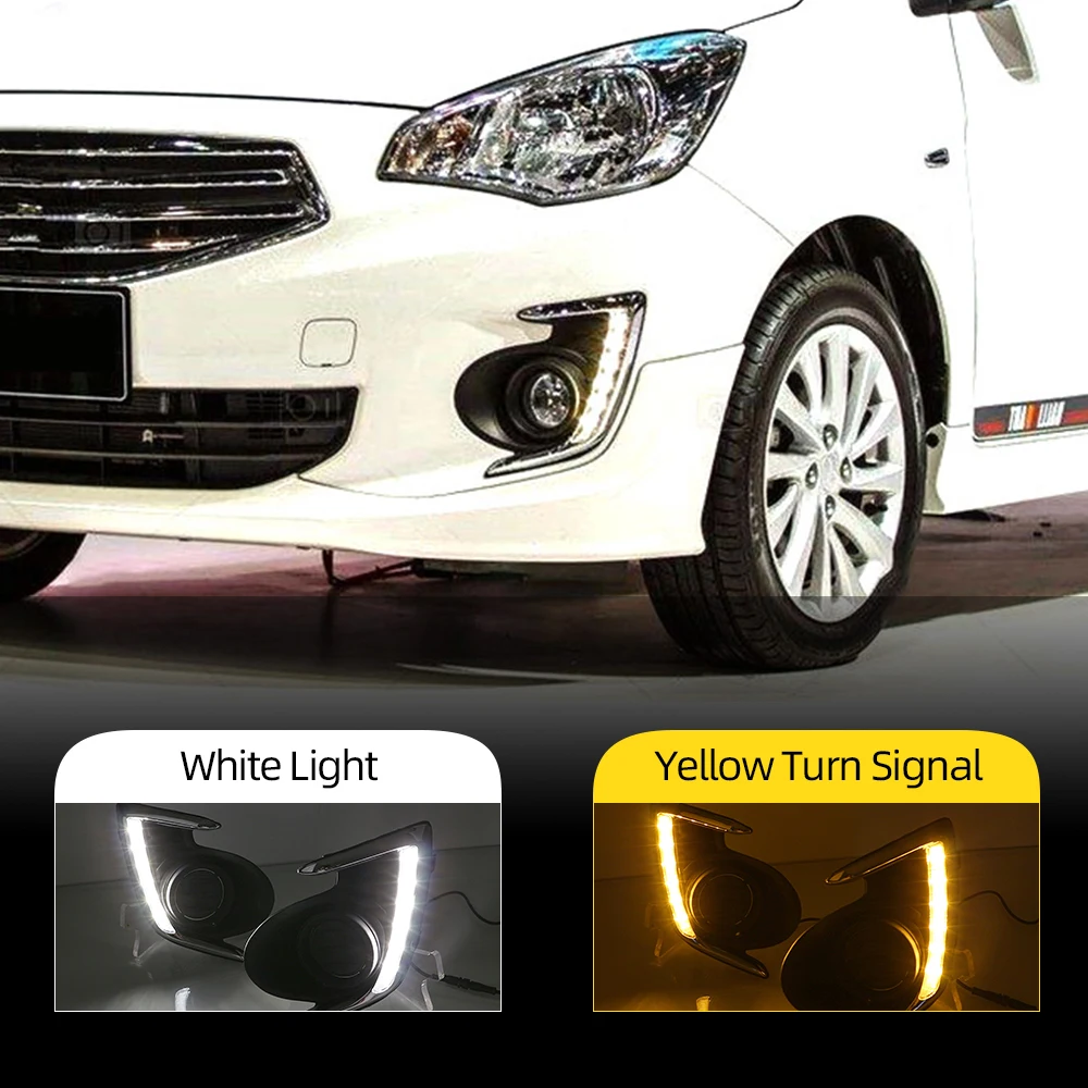 Автомобильный мигающий 1 набор LED для Mitsubishi Attrage Mirage G4 2012 2013 2014 2015 2016 2017 DRL Дневной