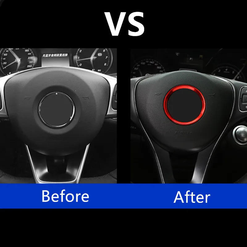 Автомобильная наклейка на руль круглая декоративная отделка для Mercedes Benz C E Class W205