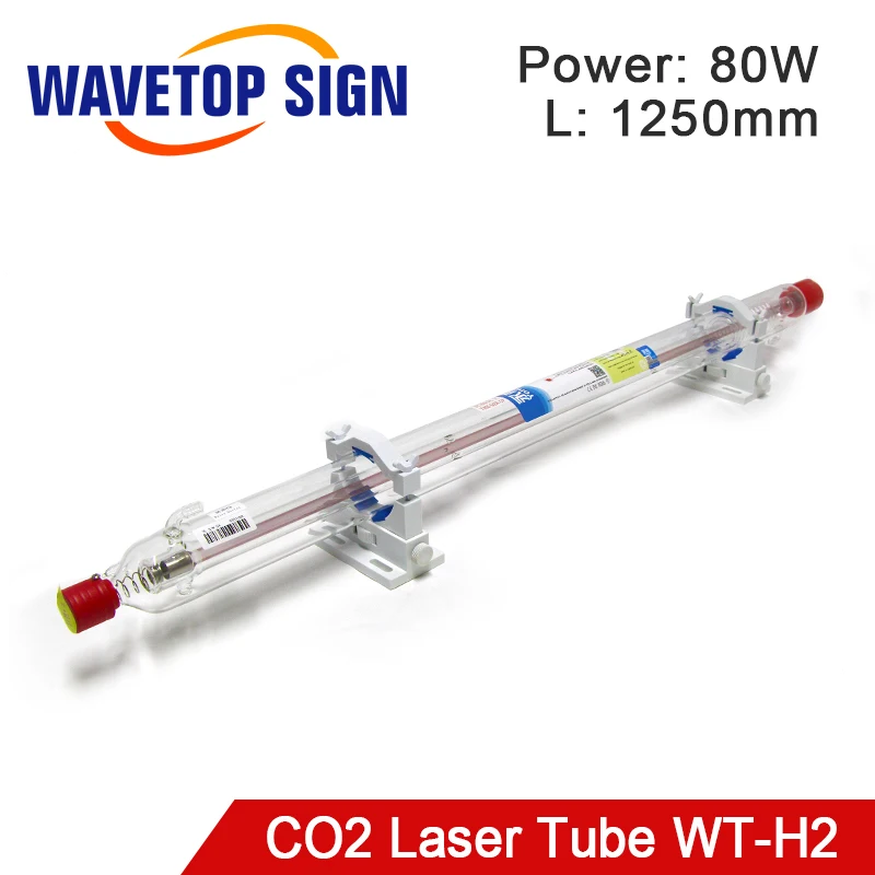 WaveTopSign WT H2 80 Вт Co2 лазерная трубка длиной 1250 мм диаметр. 60 стеклянная труба для CO2