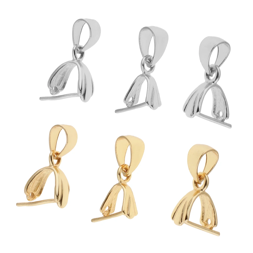 6 шт. 925 пробы зажим для зажима фиксации шарика Подвески изготовления ювелирных