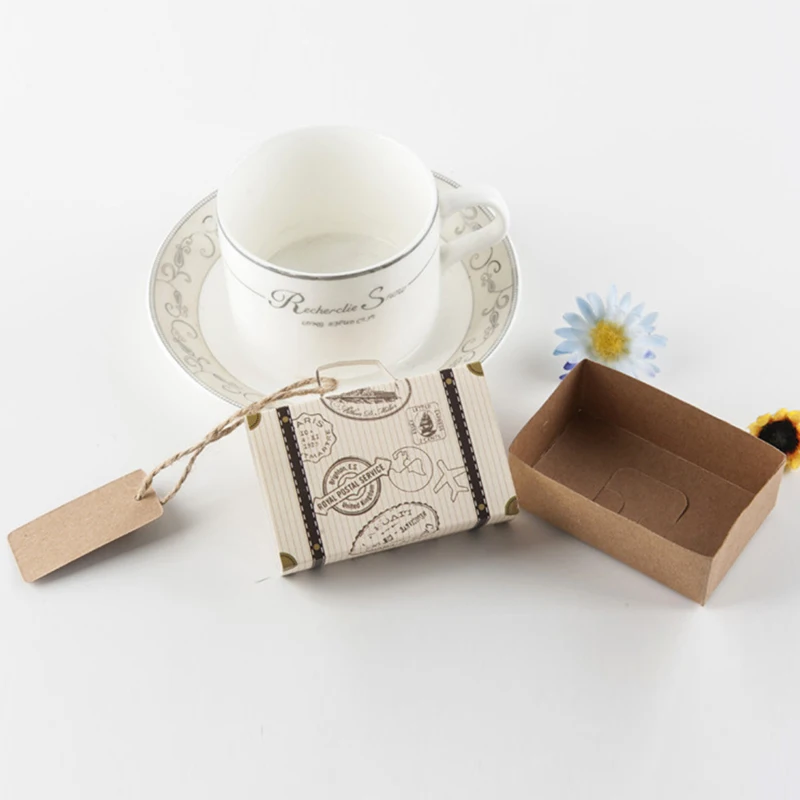 

Коробочки для конфет, из крафтовой бумаги, для свадьбы, дня рождения, 10 шт.