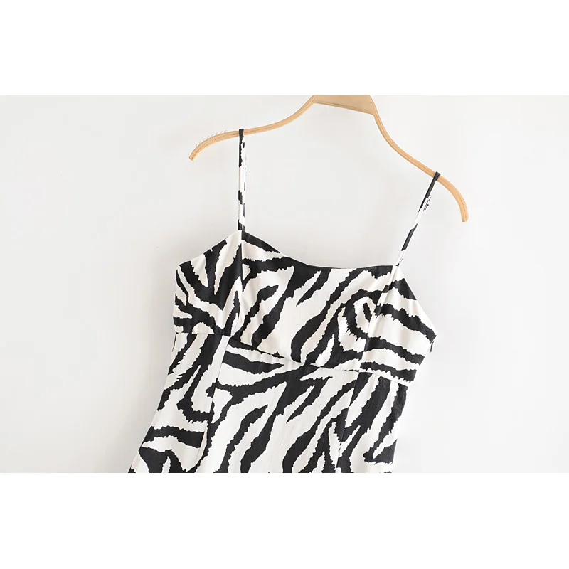 

Fashion Za Women's dress 2020 Leopard Print Chic Slash Neck Sleeveless Casual Slim Dresses Female Ladies Vestidos