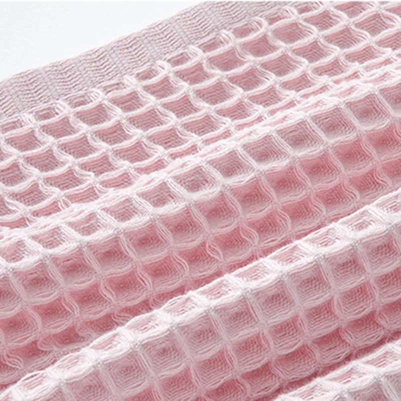 

Cotton Fiber Waffle Towel Plaid Travel Bath Towel Water Absorption Quick-drying Soft TN88