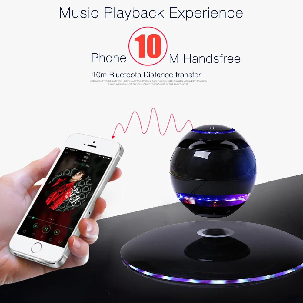 

Magnetic levitation colorful lamp wireless Bluetooth speaker desktop small stereo mobile phone computer audio creative subwoofer